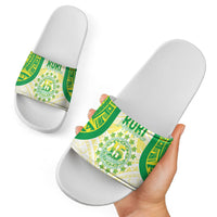 Kuki Independence 2026 Slide Sandals Cook Islands 15 Finest White Version LT05 - Polynesian Pride