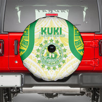 Kuki Independence 2026 Spare Tire Cover Cook Islands 15 Finest White Version LT05 - Polynesian Pride