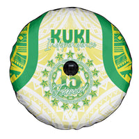 Kuki Independence 2026 Spare Tire Cover Cook Islands 15 Finest White Version LT05 - Polynesian Pride