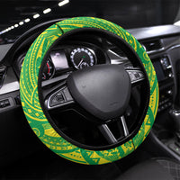 Kuki Independence 2026 Steering Wheel Cover Cook Islands 15 Finest White Version LT05 Universal Fit White - Polynesian Pride