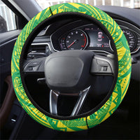 Kuki Independence 2026 Steering Wheel Cover Cook Islands 15 Finest White Version LT05 - Polynesian Pride