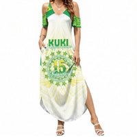 Kuki Independence 2026 Summer Maxi Dress Cook Islands 15 Finest White Version LT05 Women White - Polynesian Pride