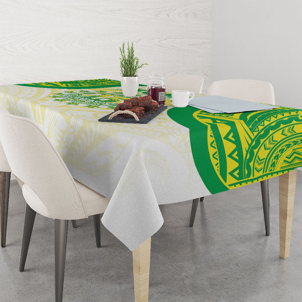 Kuki Independence 2026 Tablecloth Cook Islands 15 Finest White Version LT05 - Polynesian Pride