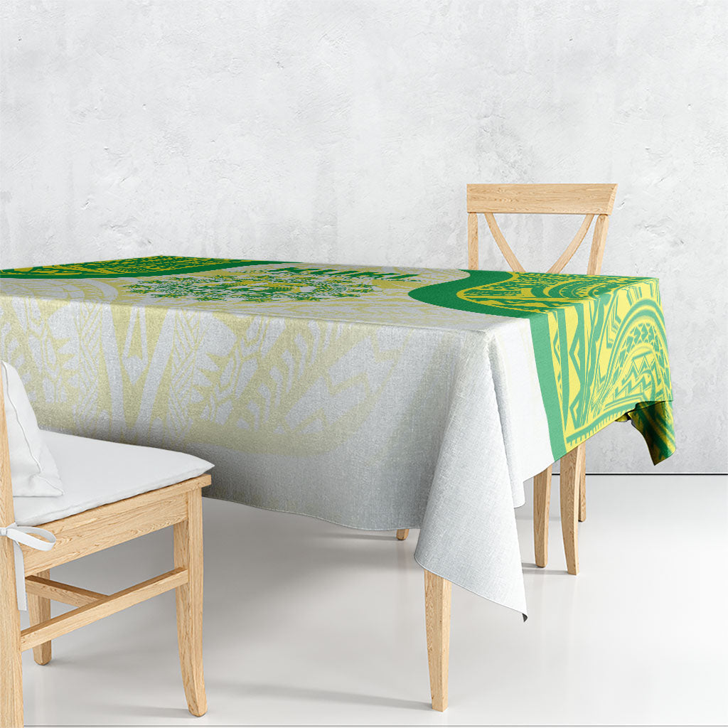 Kuki Independence 2026 Tablecloth Cook Islands 15 Finest White Version LT05 - Polynesian Pride