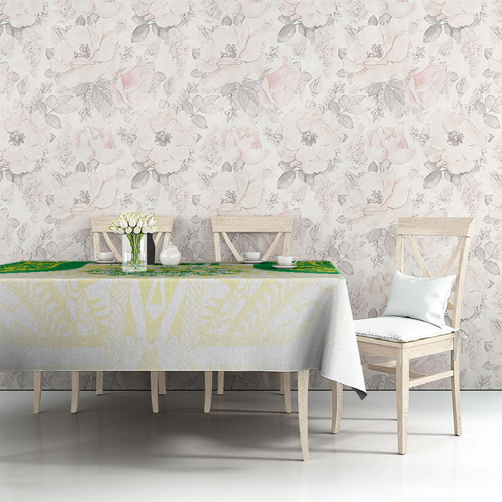 Kuki Independence 2026 Tablecloth Cook Islands 15 Finest White Version LT05 - Polynesian Pride