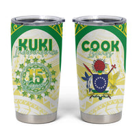 Kuki Independence 2026 Tumbler Cup Cook Islands 15 Finest White Version LT05 White - Polynesian Pride