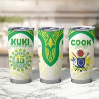 Kuki Independence 2026 Tumbler Cup Cook Islands 15 Finest White Version LT05 - Polynesian Pride
