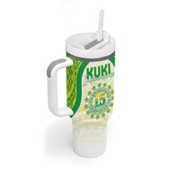 Kuki Independence 2026 Tumbler With Handle Cook Islands 15 Finest White Version LT05 - Polynesian Pride