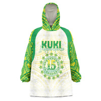 Kuki Independence 2026 Wearable Blanket Hoodie Cook Islands 15 Finest White Version LT05 One Size White - Polynesian Pride