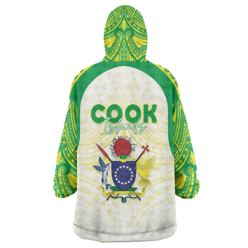 Kuki Independence 2026 Wearable Blanket Hoodie Cook Islands 15 Finest White Version LT05 - Polynesian Pride