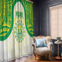Kuki Independence 2026 Window Curtain Cook Islands 15 Finest White Version LT05 - Polynesian Pride
