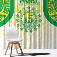 Kuki Independence 2026 Window Curtain Cook Islands 15 Finest White Version LT05 - Polynesian Pride