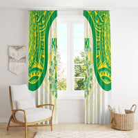Kuki Independence 2026 Window Curtain Cook Islands 15 Finest White Version LT05 - Polynesian Pride