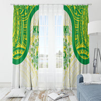 Kuki Independence 2026 Window Curtain Cook Islands 15 Finest White Version LT05 - Polynesian Pride