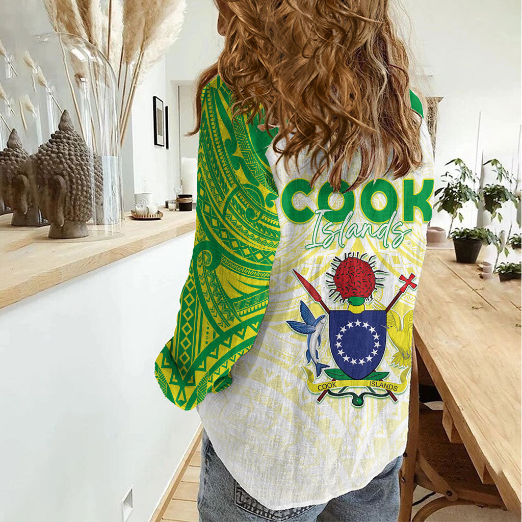 Kuki Independence 2026 Women Casual Shirt Cook Islands 15 Finest White Version LT05 - Polynesian Pride