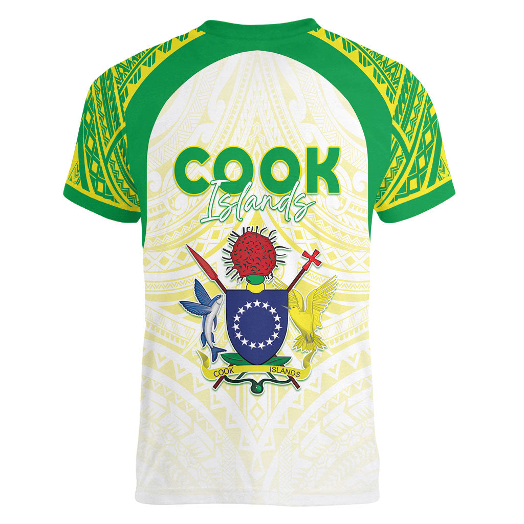 Kuki Independence 2026 Women V-Neck T-Shirt Cook Islands 15 Finest White Version LT05 - Polynesian Pride