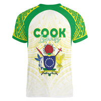 Kuki Independence 2026 Women V-Neck T-Shirt Cook Islands 15 Finest White Version LT05 - Polynesian Pride