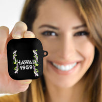 Hawaii Statehood Day AirPods Case Kakau Pattern With Maile Pikake Honohono Lei LT05 - Polynesian Pride