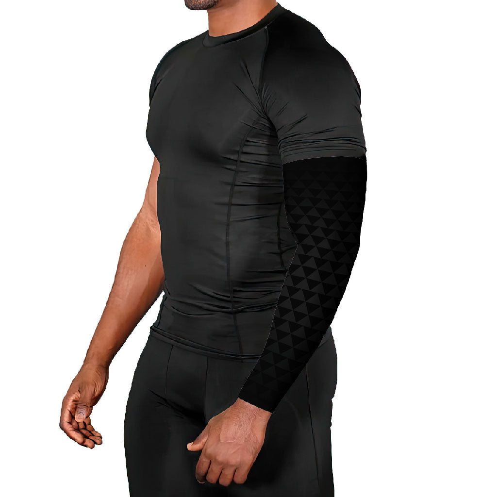 Hawaii Statehood Day Arm Sleeves Kakau Pattern With Maile Pikake Honohono Lei LT05 - Polynesian Pride