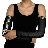 Hawaii Statehood Day Arm Sleeves Kakau Pattern With Maile Pikake Honohono Lei LT05 - Polynesian Pride