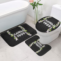 Hawaii Statehood Day Bathroom Set Kakau Pattern With Maile Pikake Honohono Lei LT05 - Polynesian Pride