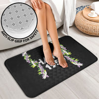 Hawaii Statehood Day Bathroom Set Kakau Pattern With Maile Pikake Honohono Lei LT05 - Polynesian Pride