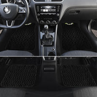 Hawaii Statehood Day Car Mats Kakau Pattern With Maile Pikake Honohono Lei LT05 Set 4pcs Black - Polynesian Pride