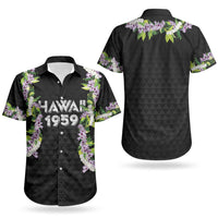 Hawaii Statehood Day Couples Matching Summer Maxi Dress and Hawaiian Shirt Kakau Pattern With Maile Pikake Honohono Lei LT05 - Polynesian Pride