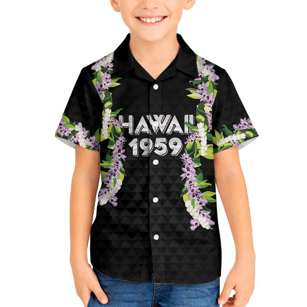 Hawaii Statehood Day Hawaiian Shirt Kakau Pattern With Maile Pikake Honohono Lei LT05 - Polynesian Pride