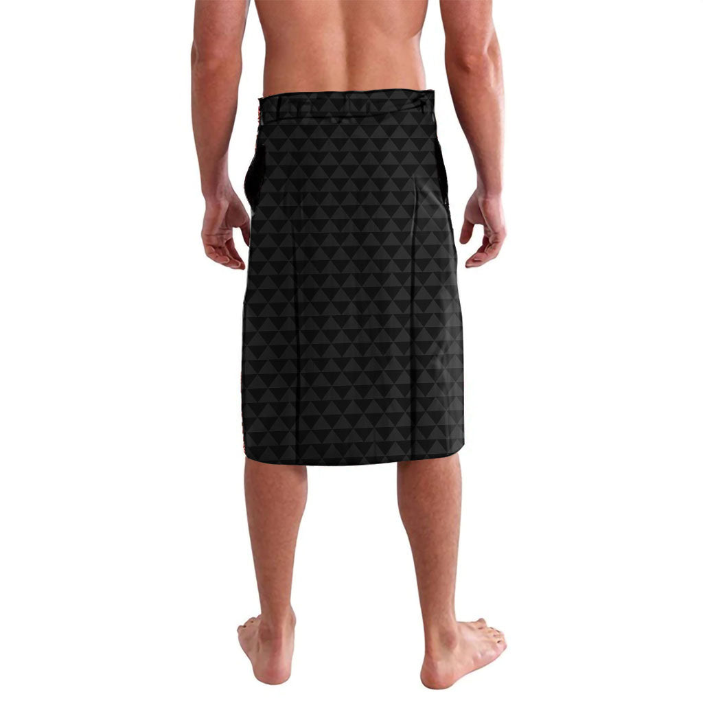 Hawaii Statehood Day Lavalava Kakau Pattern With Maile Pikake Honohono Lei LT05 - Polynesian Pride