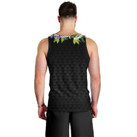 Hawaii Statehood Day Men Tank Top Kakau Pattern With Maile Pikake Honohono Lei LT05 - Polynesian Pride