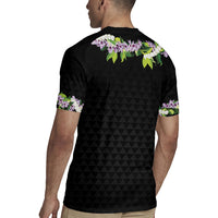 Hawaii Statehood Day Rugby Jersey Kakau Pattern With Maile Pikake Honohono Lei LT05 - Polynesian Pride