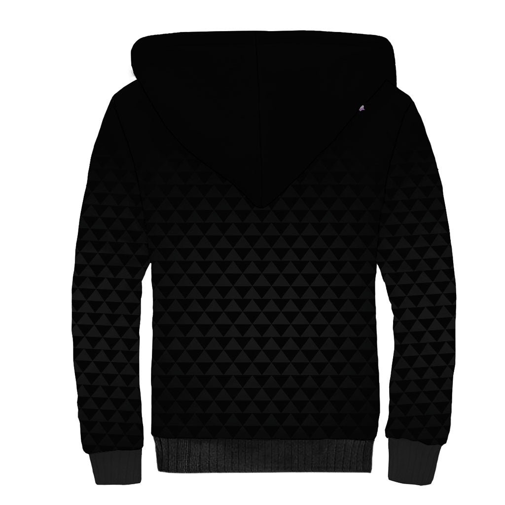 Hawaii Statehood Day Sherpa Hoodie Kakau Pattern With Maile Pikake Honohono Lei LT05 - Polynesian Pride