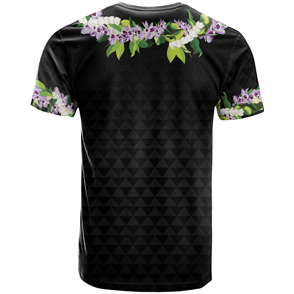 Hawaii Statehood Day T Shirt Kakau Pattern With Maile Pikake Honohono Lei LT05 - Polynesian Pride
