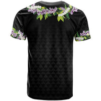 Hawaii Statehood Day T Shirt Kakau Pattern With Maile Pikake Honohono Lei LT05 - Polynesian Pride