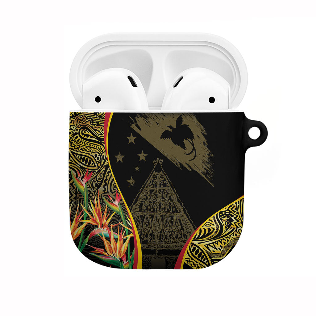 Papua New Guinea Hapi De Bilong Indipendens AirPods Case Special Style LT05 Black - Polynesian Pride
