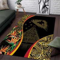 Papua New Guinea Hapi De Bilong Indipendens Area Rug Special Style LT05 Black - Polynesian Pride