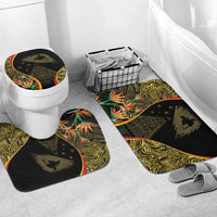 Papua New Guinea Hapi De Bilong Indipendens Bathroom Set Special Style LT05 Mat Set Only (3 pcs) One Size Black - Polynesian Pride