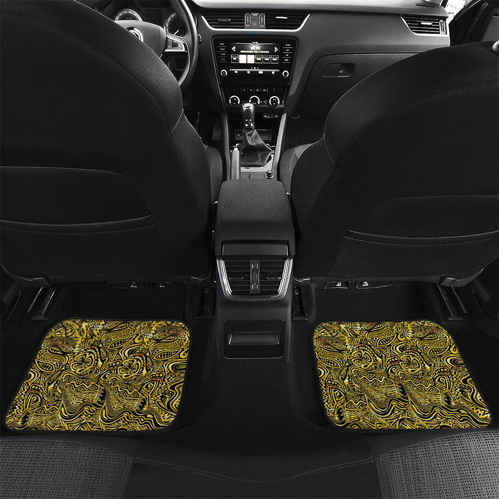 Papua New Guinea Hapi De Bilong Indipendens Car Mats Special Style LT05 Set 2pcs - Back Black - Polynesian Pride