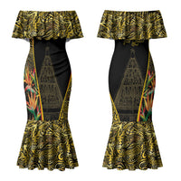Papua New Guinea Hapi De Bilong Indipendens Couples Matching Mermaid Dress and Long Sleeve Button Shirt Special Style LT05 - Polynesian Pride