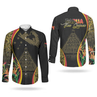 Papua New Guinea Hapi De Bilong Indipendens Couples Matching Off Shoulder Short Dress and Long Sleeve Button Shirt Special Style LT05 - Polynesian Pride