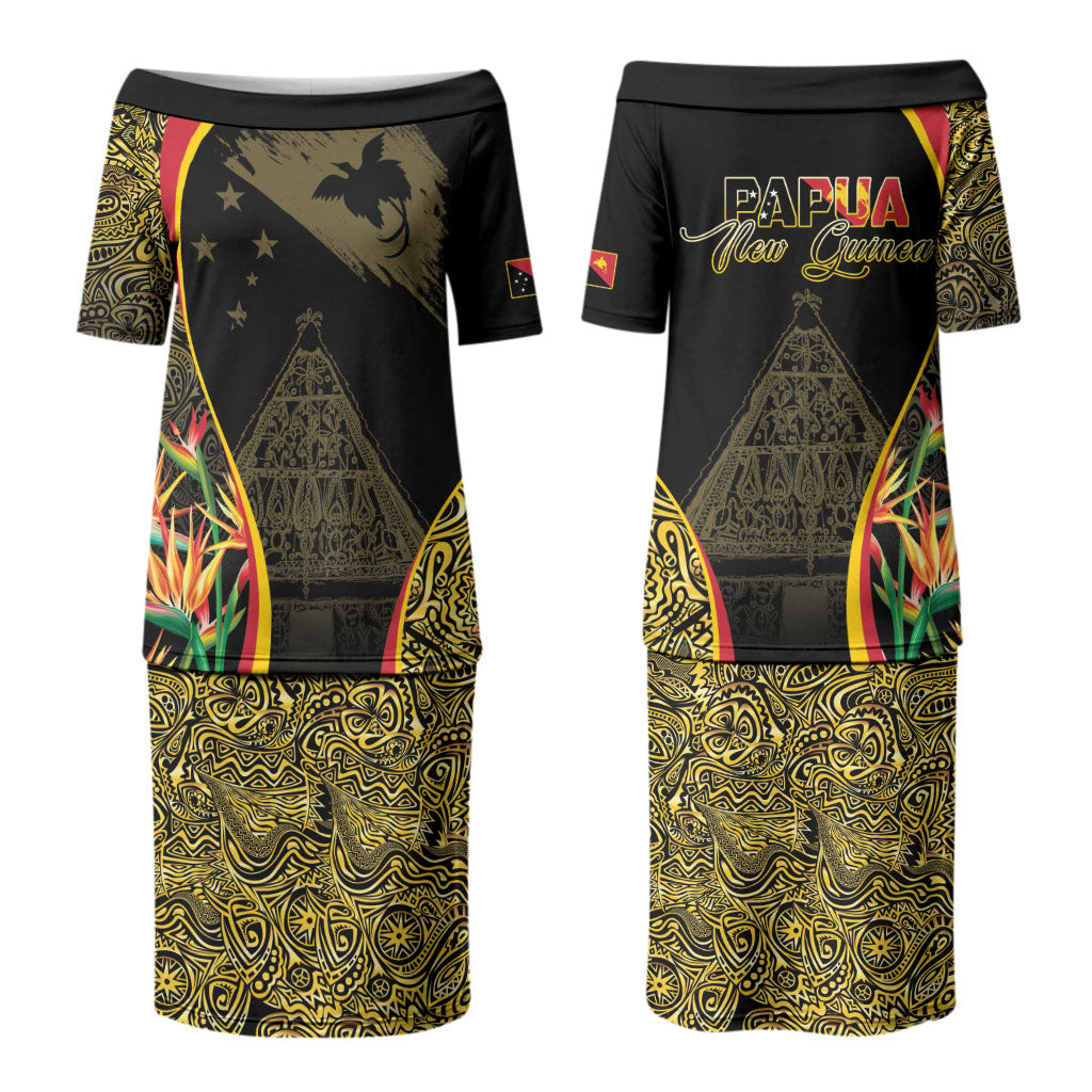 Papua New Guinea Hapi De Bilong Indipendens Couples Matching Puletasi and Long Sleeve Button Shirt Special Style LT05 - Polynesian Pride