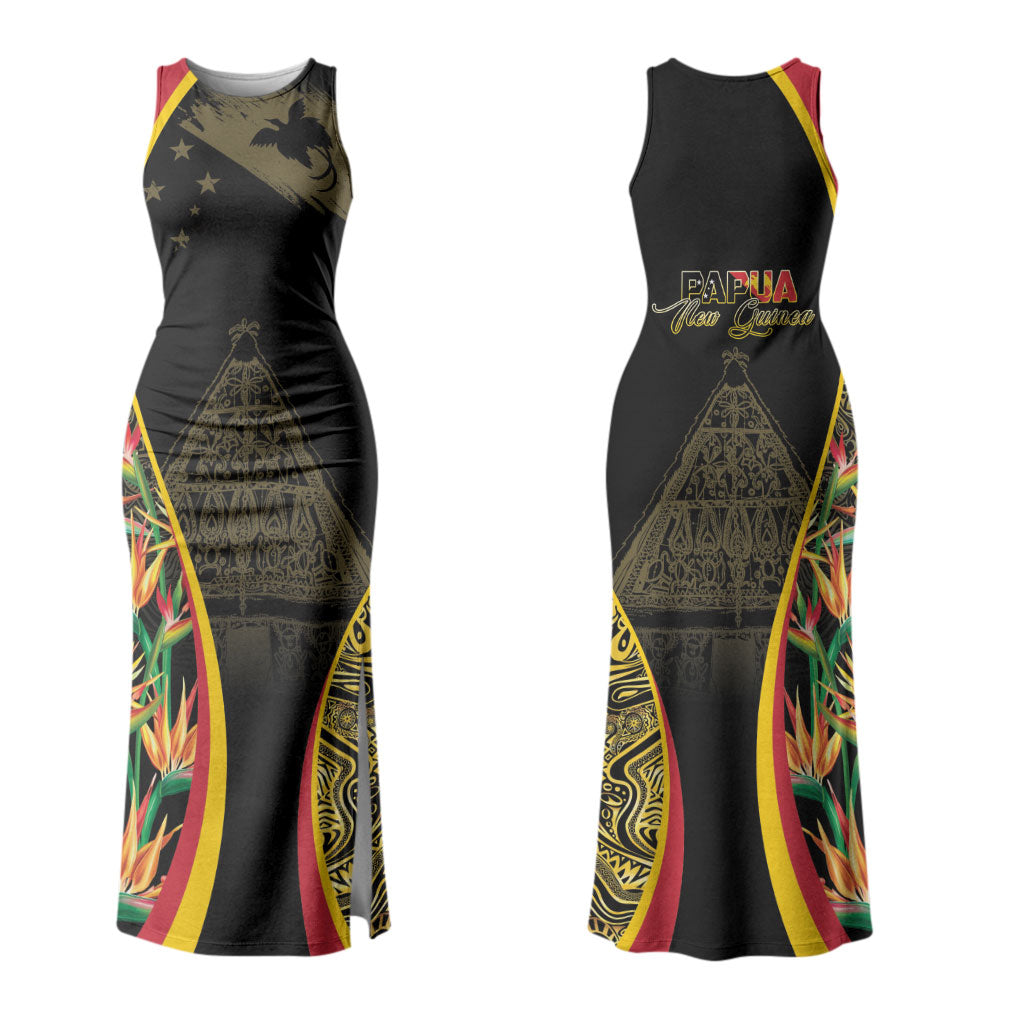 Papua New Guinea Hapi De Bilong Indipendens Couples Matching Tank Maxi Dress and Long Sleeve Button Shirt Special Style LT05 - Polynesian Pride