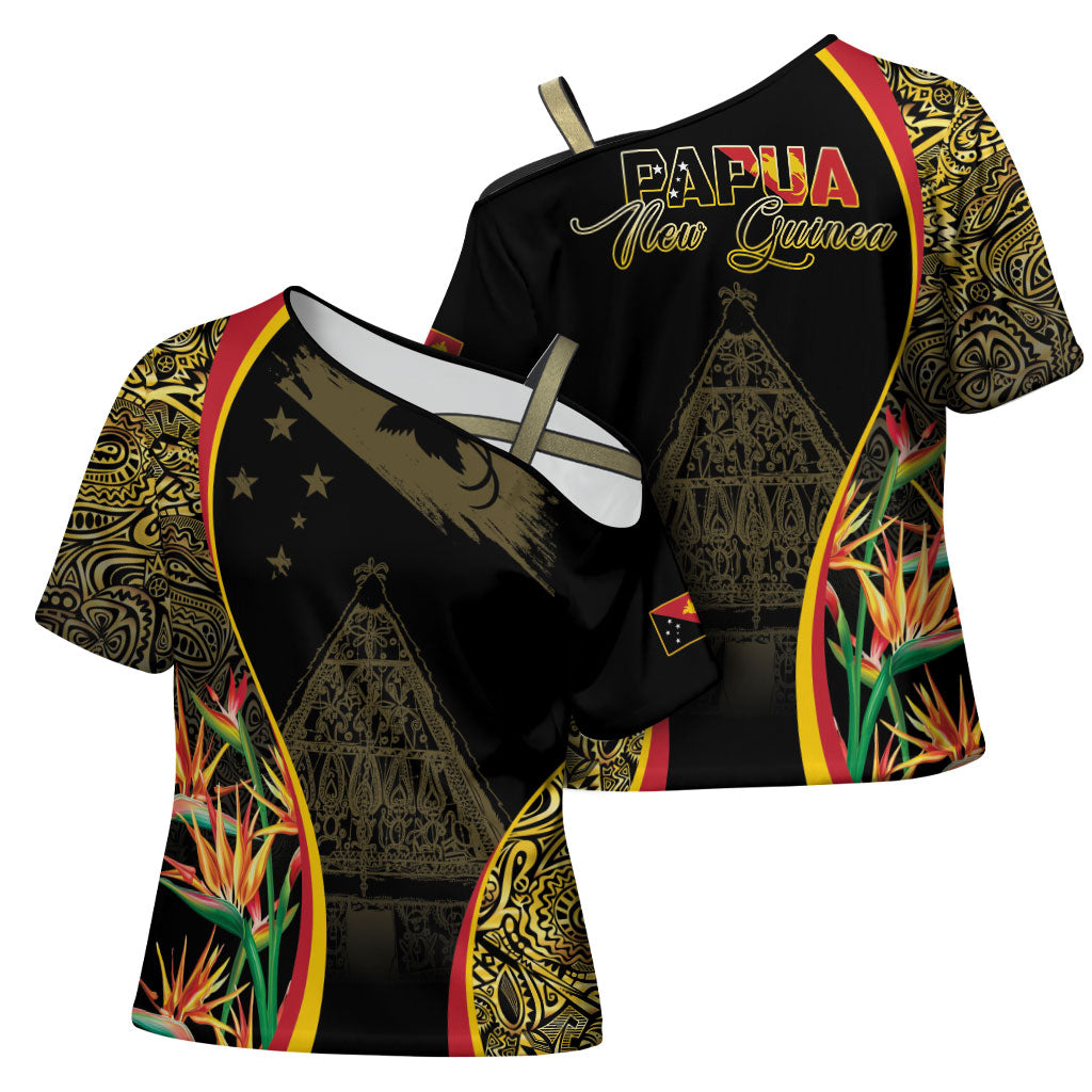 Papua New Guinea Hapi De Bilong Indipendens Cross Shoulder Shirt Special Style LT05 - Polynesian Pride