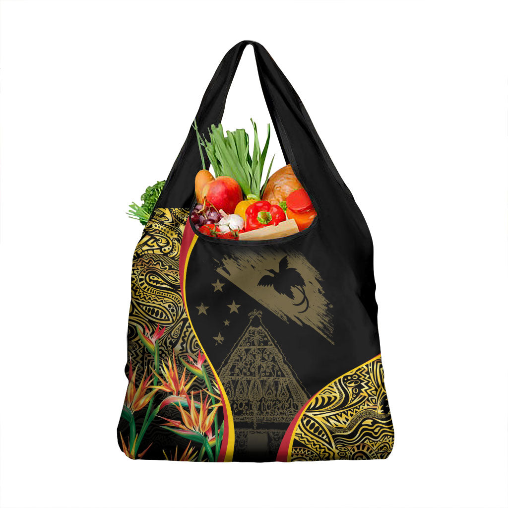 Papua New Guinea Hapi De Bilong Indipendens Grocery Bag Special Style LT05 1-pack One Size Black - Polynesian Pride