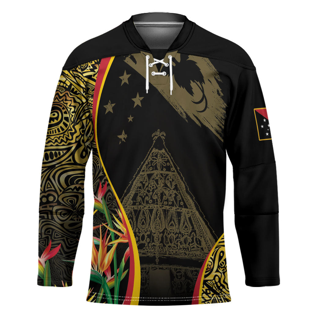 Papua New Guinea Hapi De Bilong Indipendens Hockey Jersey Special Style LT05 Unisex Black - Polynesian Pride