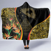 Papua New Guinea Hapi De Bilong Indipendens Hooded Blanket Special Style LT05 One Size Black - Polynesian Pride