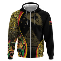 Papua New Guinea Hapi De Bilong Indipendens Hoodie Special Style LT05 Zip Hoodie Black - Polynesian Pride