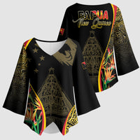 Papua New Guinea Hapi De Bilong Indipendens Kimono Sleeve Blouse Special Style LT05 - Polynesian Pride