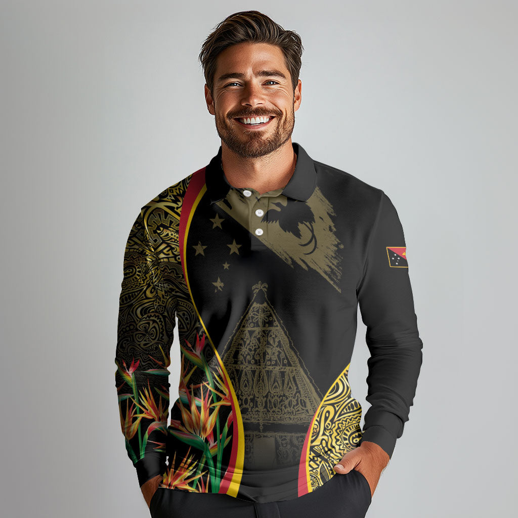 Papua New Guinea Hapi De Bilong Indipendens Long Sleeve Polo Shirt Special Style LT05 - Polynesian Pride